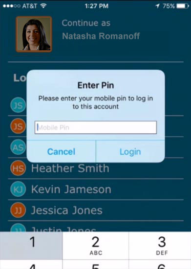 enter pin