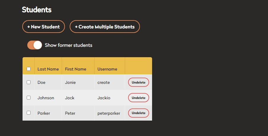 Reactivate student accounts.